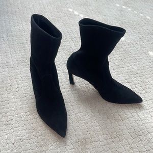 Stuart Weitzman black suede size 9 ankle booties!!!